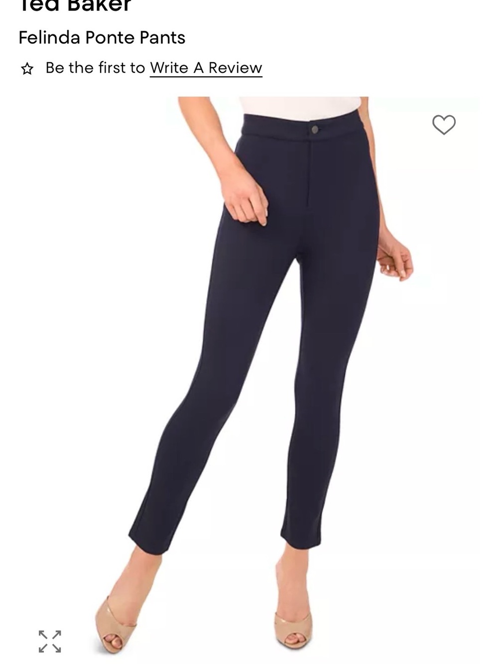 Ted Baker Navy Ankle Ponte Pants